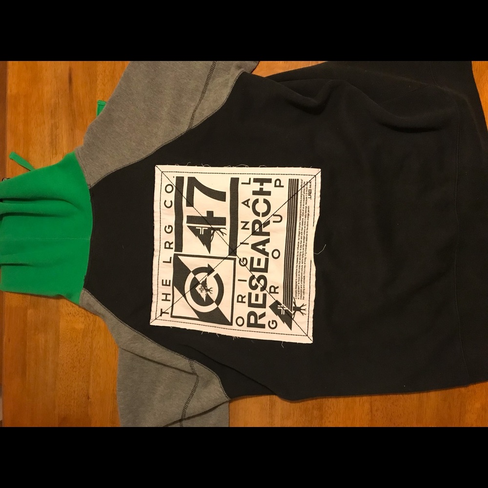 LRG Green and Black Zip-Up Sweatshirt Hoodie